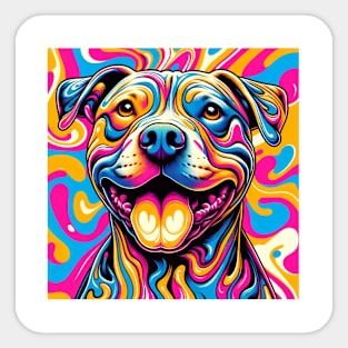 Happy Pit Bull Sticker